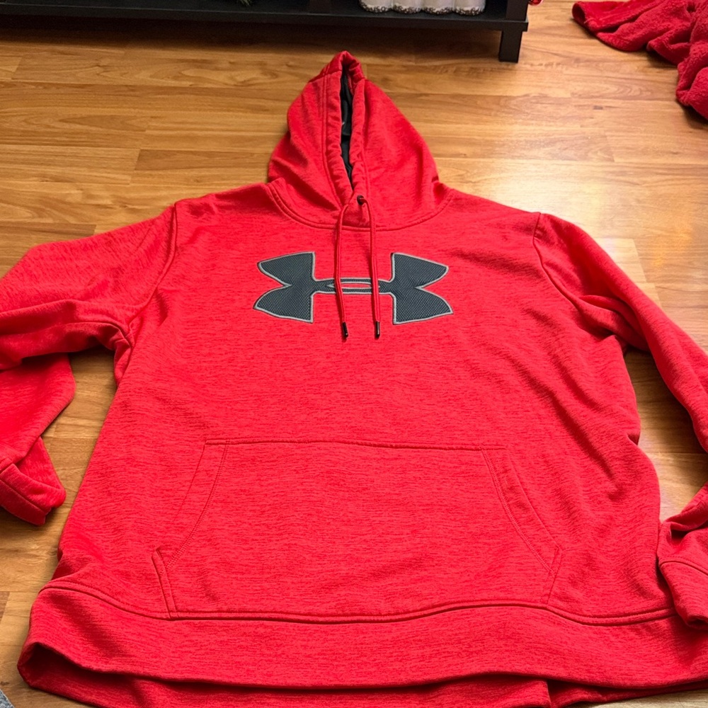 Under Armour Crimson Hoodie with Black Logo